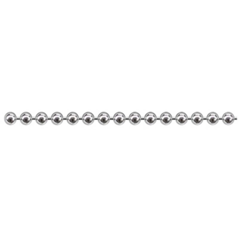 Catena A Sfere In Acciaio Inox 10 M – 2,4 Mm, Per Gioielli Fai Da Te, Con 50 Connettori, Argento