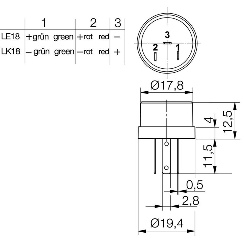 Luci di posizione a LED (coppia) ø 24,7 mm con aggancio a vite M12