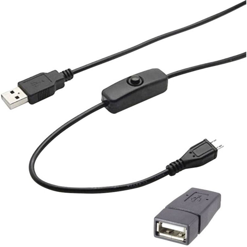 Renkforce Cavo USB USB 2.0 Spina USB-A, Presa USB-A 1.50 m Nero con  interruttore on/off RF-4658937