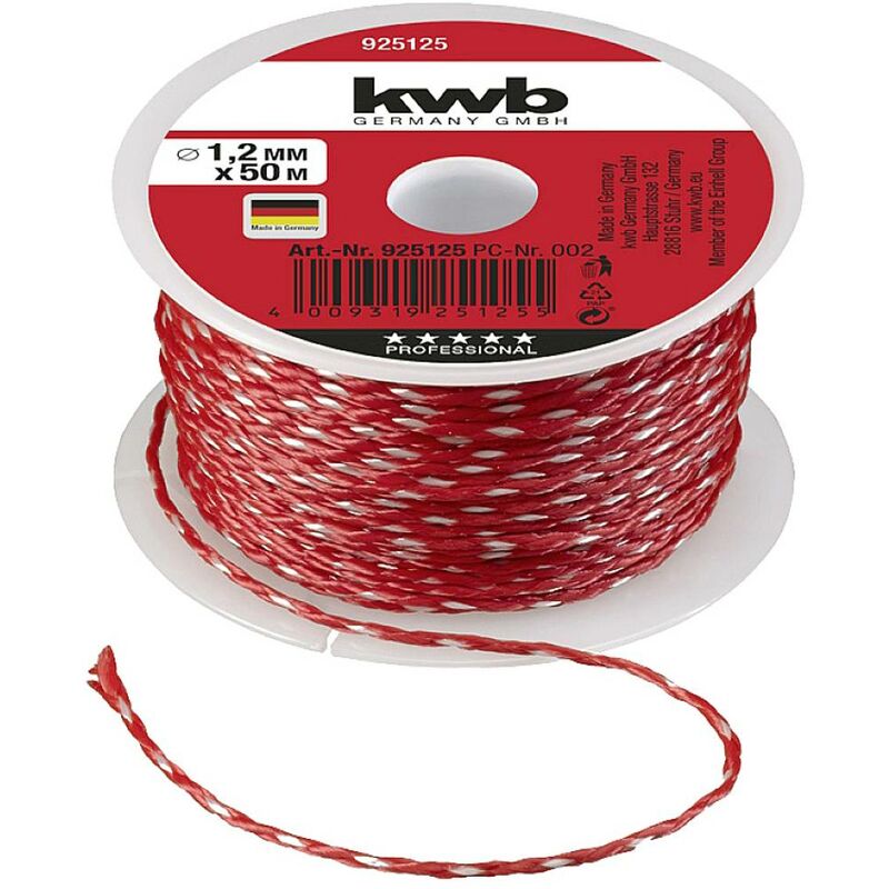 kwb 925125 Solo muratura 1,2 mm Rosso 50 m