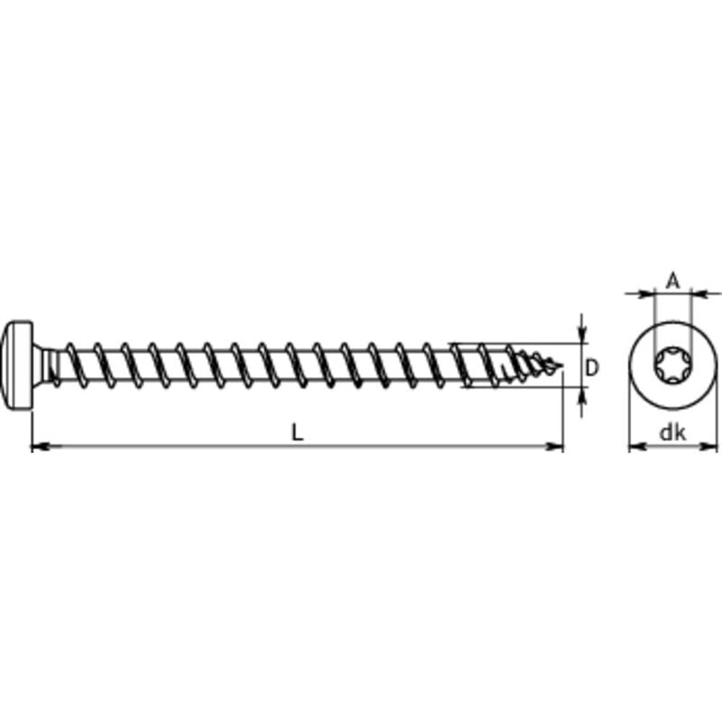 Vite a legno universale panelvit® tsp 6x120 mm pz.100 bronzata mustad