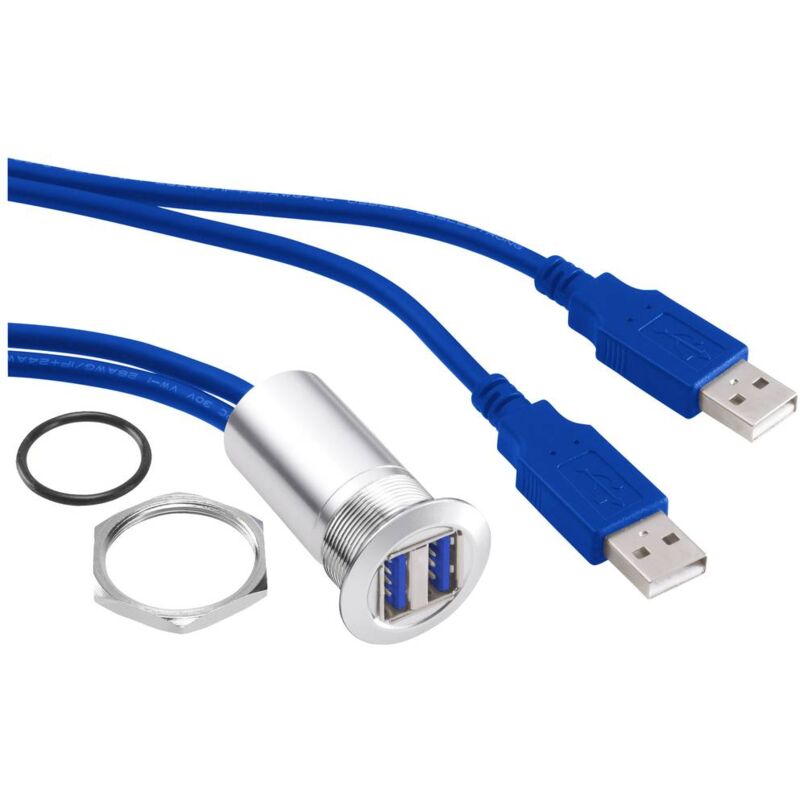 Presa da pannello USB 2.0 con cavo Presa RRJUSB609 USB tipo A RRJUSB609  Schlegel Contenuto: 1 pz.