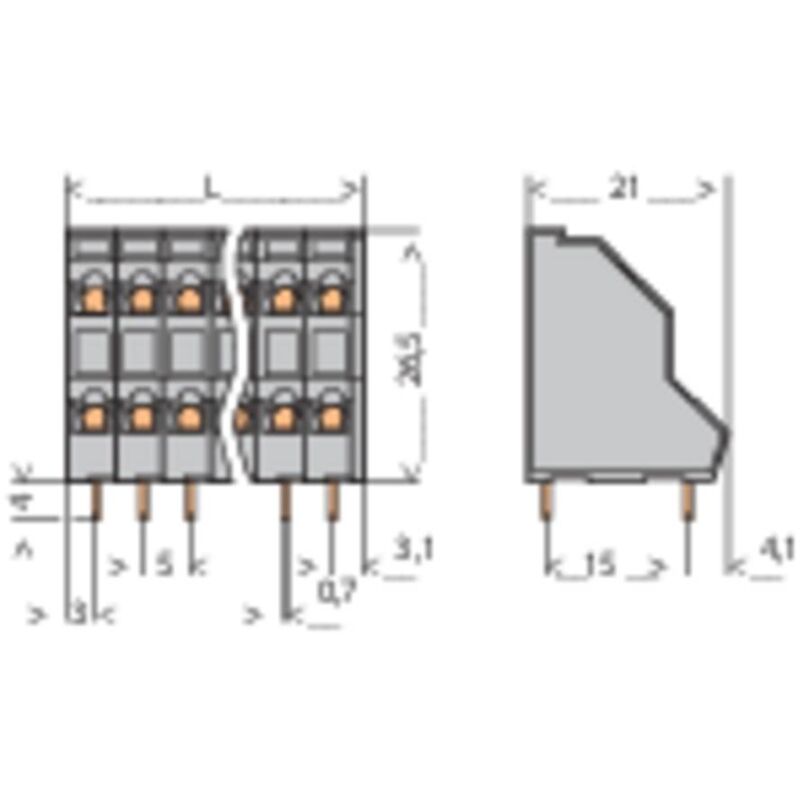 5 morsetto collegamento filo tipo 222-5P | Leroy Merlin