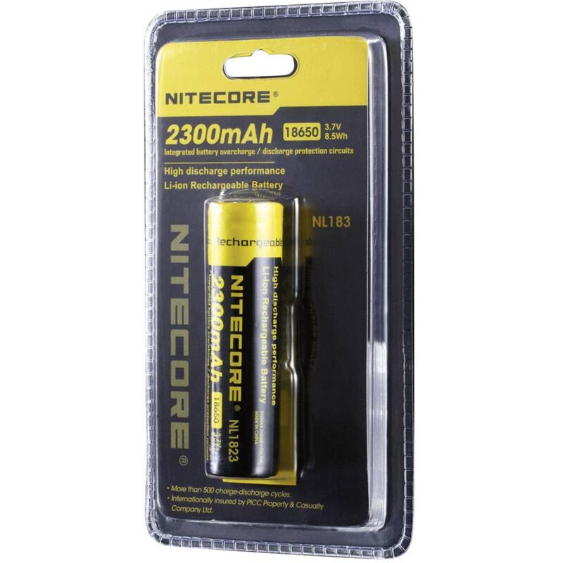 NiteCore NL183 Batteria ricaricabile speciale 18650 Li-Ion 3.7 V 2300 mAh