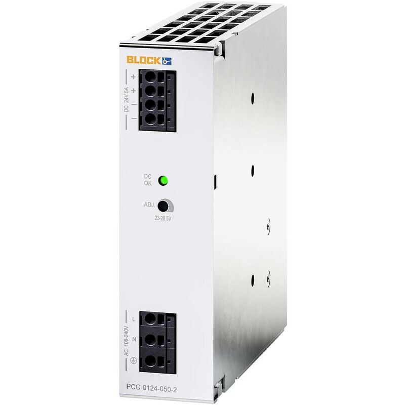 Block PCC-0124-050-2 Alimentatore switching 24 V/DC 5 A 120 W Num. uscite:1  x Contenuto 1 pz.