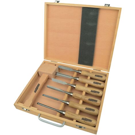 Brüder Mannesmann Set di attrezzi per scolpire il legno 7 pezzi