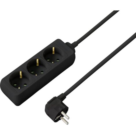 Sygonix SY-4890978 Multipresa Nero Schuko 1 pz.