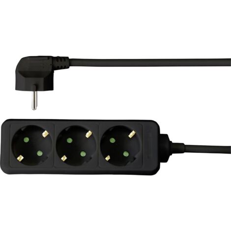 Sygonix SY-4890978 Multipresa Nero Schuko 1 pz.