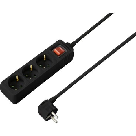 Sygonix  SY-4890988 Multipresa con interruttore Nero Schuko 1 pz. (1/5)