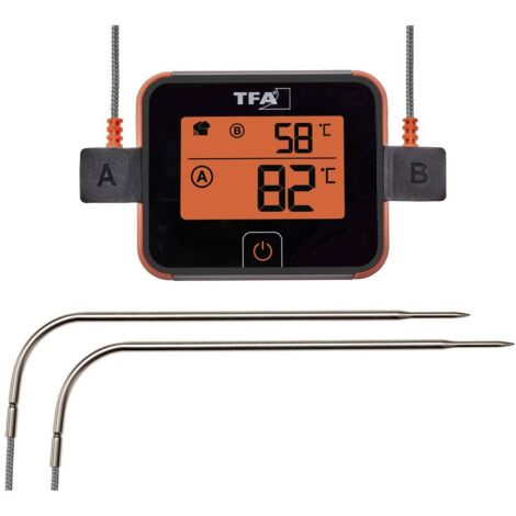 Termometro Digitale Per Carne Con Sonda In Acciaio, Display LCD, Per Alimenti, Latte, Barbecue E Griglia, Commutabile °C/°F - 2