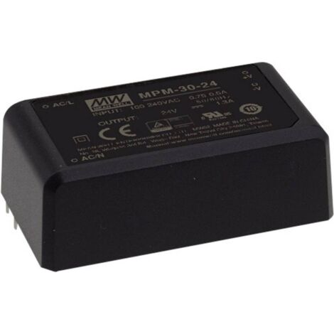 Mean Well MPM-30-24ST Alimentatore da circuito stampato AC / DC 24 V/DC 1.3 A