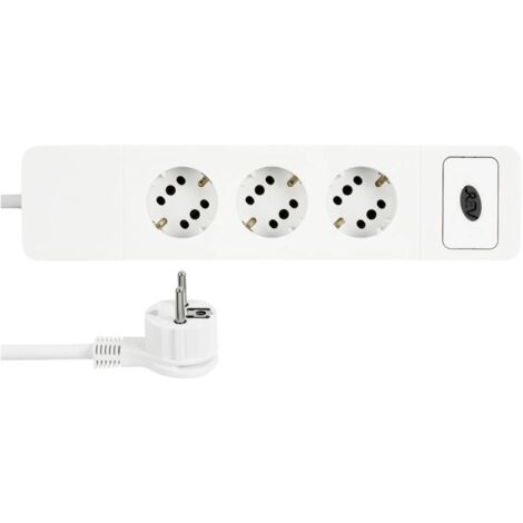 REV 0015350103 Multipresa con interruttore Bianco Schuko 1 pz.