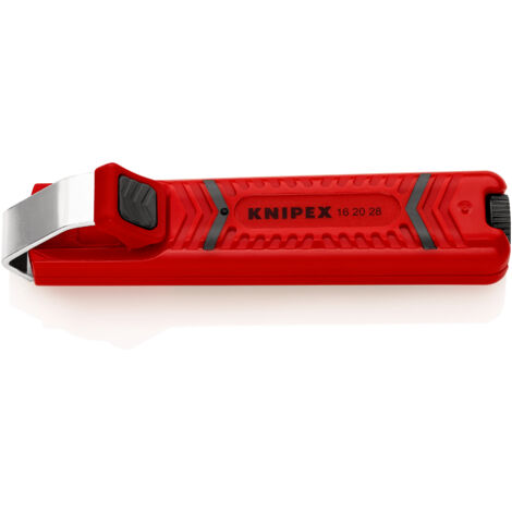 KNIPEX 16 20 28 SB Utensile spelacavi con lama di resistenza corpo in resina sintetica antiurto 130 mm