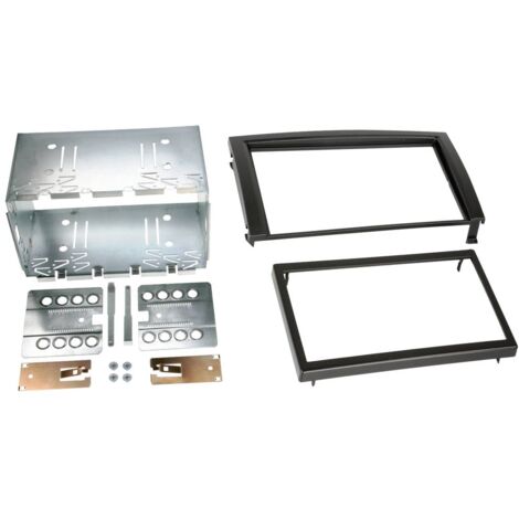Pannello Adattatore Doppio DIN Per Suzuki Grand Vitara XL-7 2001-2006 | Telaio Per Autoradio 9 Pollici In ABS, Nero/Argento, Montaggio Facile