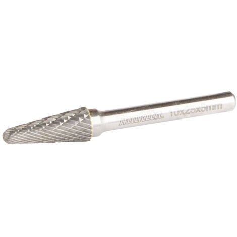 Makita B-52819 Punta fresatrice Metallo temprato Cono rotondo Dimensione, Ø 10 mm Lunghezza operativa 25 mm Diametro al (1/2)