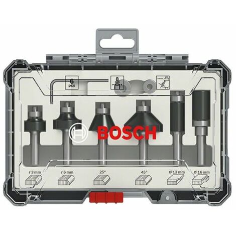 Kit fresa per bordi e bordi, manico da 6 mm, 6 pezzi Bosch Accessories 2607017468 (1/5)