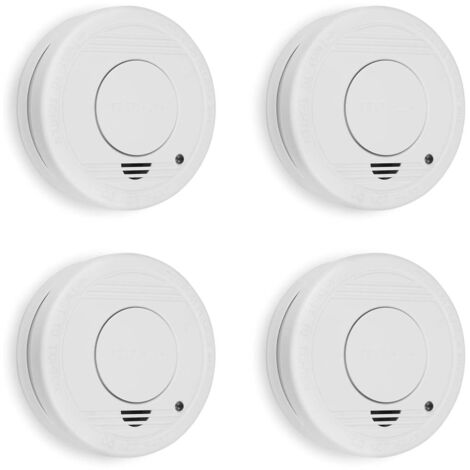 Smartwares FSM-11514 Rilevatore di fumo Kit da 4 inclusa batteria con 5 anni di vita a batteria (Ø x A) 100 mm x 35 mm