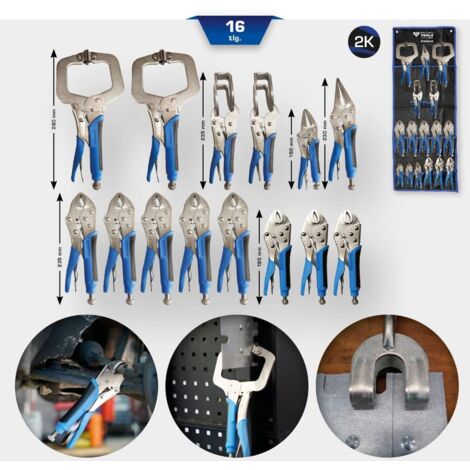 Brilliant Tools BT065016 Serie di pinze di bloccaggio/a morsetto, 16 pz