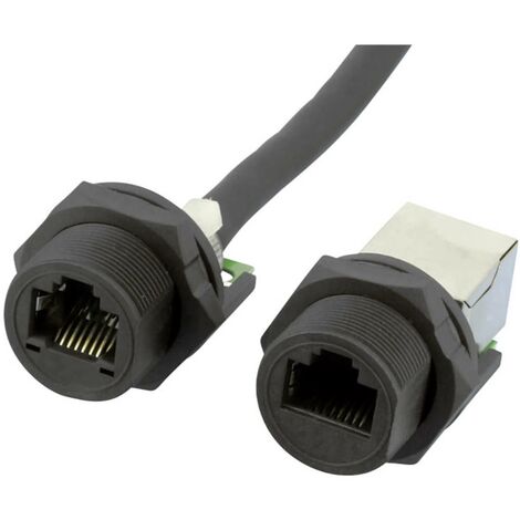 W & P Products Prese RJ-45 con bloccaggio a vite per, Cat 5e, IP67 W654-1-7-1 Custodia connettore RJ45 Nero 1 pz. (1/2)