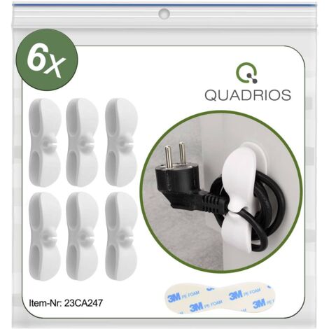 Quadrios 23CA247 Supporto per cavi autoadesivo 23CA247 Bianco 6 pz. (1/5)