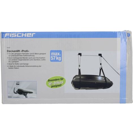 FISCHER FAHRRAD 50387 Sollevatore a soffitto Numero posti parcheggio=1 Nero