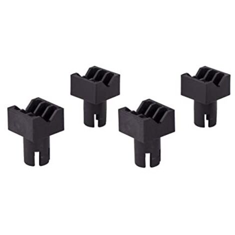 wolfcraft 4 ganasce per il serraggio in piano I 6172000 I Ganasce in plastica per serraggio in piano su tutti i tavoli con fori da 20 mm