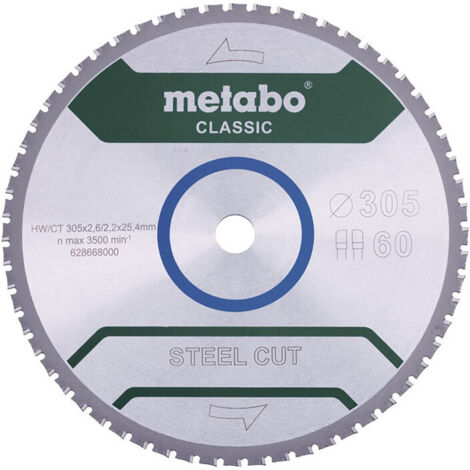 Lama per sega circolare Metabo Steel Cut Classic argento 165 mm