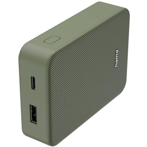 Hama Power bank 10000 mAh Ricarica rapida LiPo USB-C®, USB-A Verde Indicazione di stato (1/5)