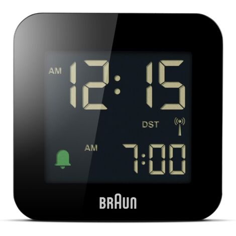 Braun BC08B-DCF Radiocontrollato Sveglia Nero display negativo (1/5)