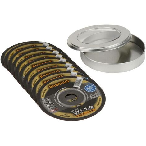 Rhodius XT38 210746 Disco di taglio dritto 115 mm 1 KIT Acciaio inox, Acciaio (1/2)