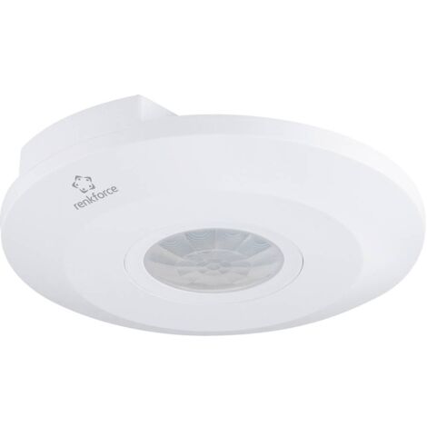 Renkforce 1488533 Soffitto Rilevatore di movimento ad infrarossi passivo  PIR 360 ° Relè Bianco IP20