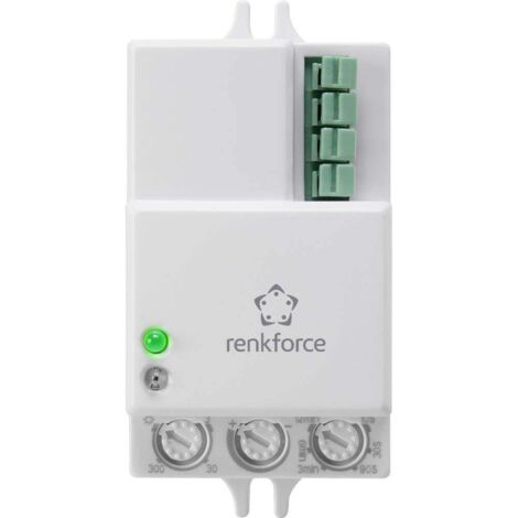 Renkforce 1530623 Soffitto, parete Rilevatore di movimento ad alta frequenza HF 360 ° Relè Bianco (1/4)