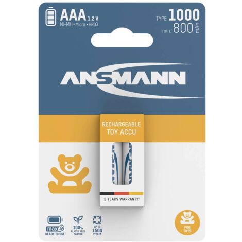 amsahr Grade A Celle della batteria (800 mAh, 3.6 V) per JVC Grigio