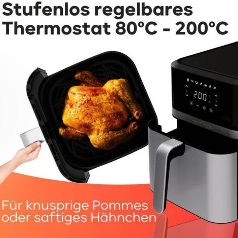 Friggitrice Ad Aria Calda Proficook PC-FR1286H 6,5L – 1700W, Acciaio Inossidabile, 9 Programmi Automatici, Display Multicolore, Risparmio Energetico