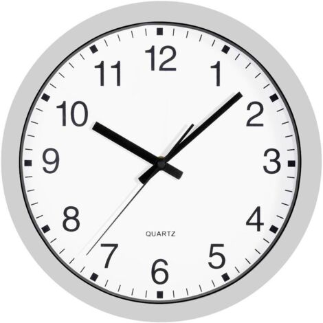 EUROTIME 56004 Radiocontrollato Orologio da parete 34 cm x 5 cm Argento