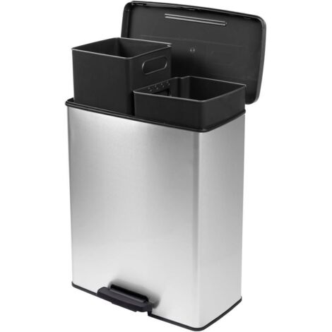 Cestino per rifiuti piccolo da 5 litri, altezza 24 cm, coperchio rotondo aperto | bidone della spazzatura | bagno | camera da letto | cucina | dormitorio | ufficio | smaltimento rifiuti | contenitore
