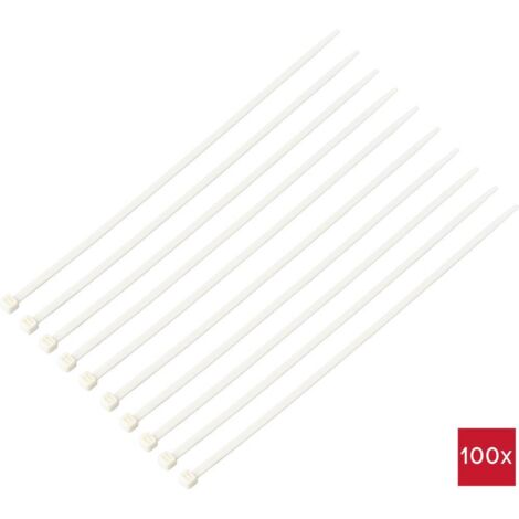 100 Fascette Per Cavi In Nylon 6.6 | 300 X 8,0 Mm | Colore Nero | Riutilizzabili Per Ufficio, Officina, Giardino E Casa