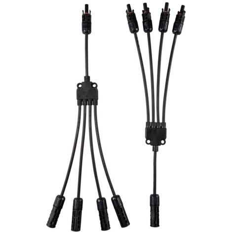 Cavo Prolunga Per Pannello Solare AAKL 10 AWG (6mm²) 0,9 Mt - Connettori MC4 Maschio/Femmina - Resistente UV Per Impianti Fotovoltaici - 5