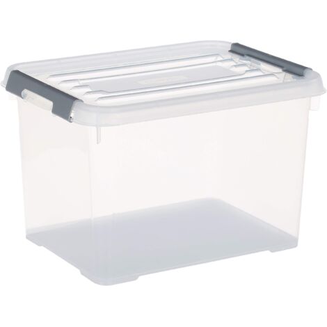 Curver 243808 Scatola di immagazzinaggio HANDY impilabile (L x L x A) 400 x 290 x 260 mm Trasparente, Argento 1 pz.