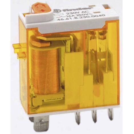 Finder 62.83.9.024.0000 – Relè A Spina 24 V/DC 16 A, 3 Commutatori, Confezione Da 10 Pezzi