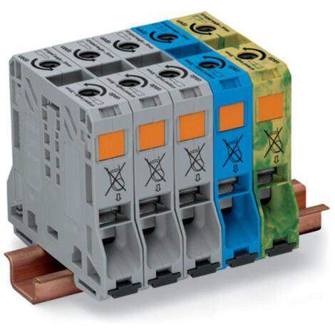 WAGO 285-159 Morsetto per trifase 20 mm A molla Grigio, Blu, Verde, Giallo 1 pz.