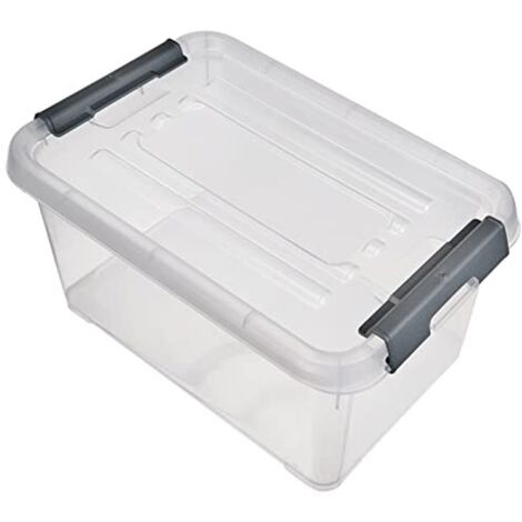 Curver 243803 Scatola di immagazzinaggio HANDY impilabile (L x L x A) 294 x 194 x 150 mm Trasparente, Argento 1 pz.