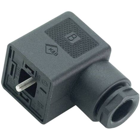 Connettore per elettrovalvole, struttura A serie 210 Nero Poli:3+PE 43-1706-004-04 binder Contenuto: 1 pz. (1/3)