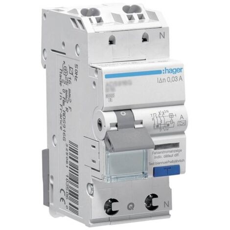 Hager ADS916D interruttore automatico blu 16A 240V
