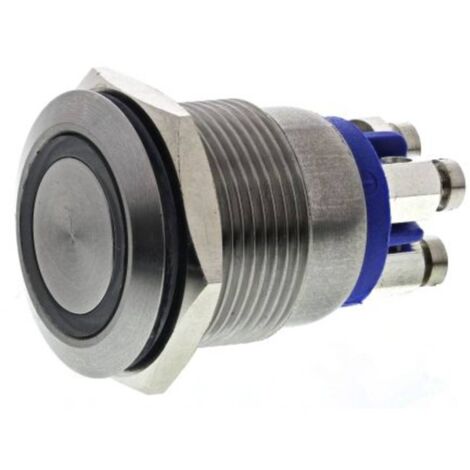 Bulgin MPI002/TE/BL/12 Interuttore a pressione 24 V/DC 50 mA Blu (Ø) 22 mm IP66 1 pz. (1/2)