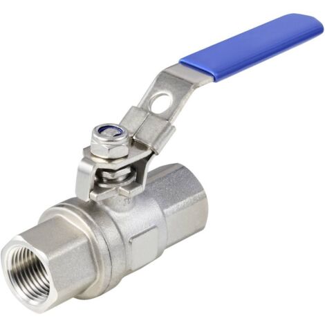 TRU COMPONENTS Kugelhahn TC-2PC-DN15-316 – Edelstahl 316, G 1/2″ Innengewinde, 64 Bar Max. – Für Sanitär & Industrie