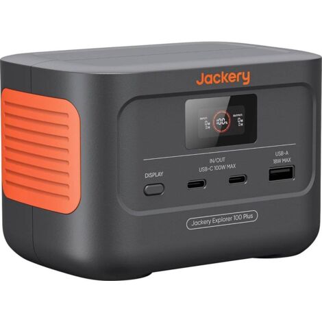 Jackery Explorer 100 Plus Powerstation 31 Ah LiFePO 4 Nero, Arancione Con regolatore di carica