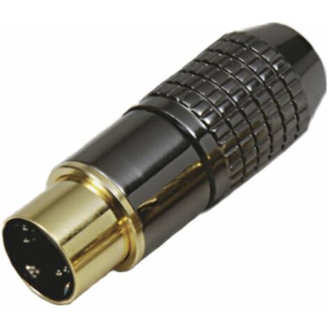 BKL Electronic 0204018 Connettore Mini-DIN Spina dritta Numero Poli (num): 4 Nero 1 pz. (1/3)