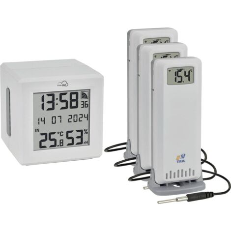 TFA Dostmann TFA.me Starter Set WLAN Gateway ID-01 mit 3 Sendern ID-A3 Termometro digitale senza fili Bianco 35.8104.02 (1/5)