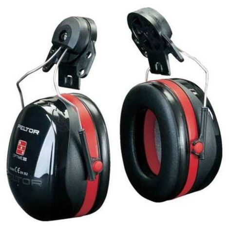3M H540P3E-413-SV Cuffie Protettive, 34 dB, Rosso/Nero